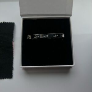 Silver I love you forever heart stainless steel waterproof Bangle Bracelet